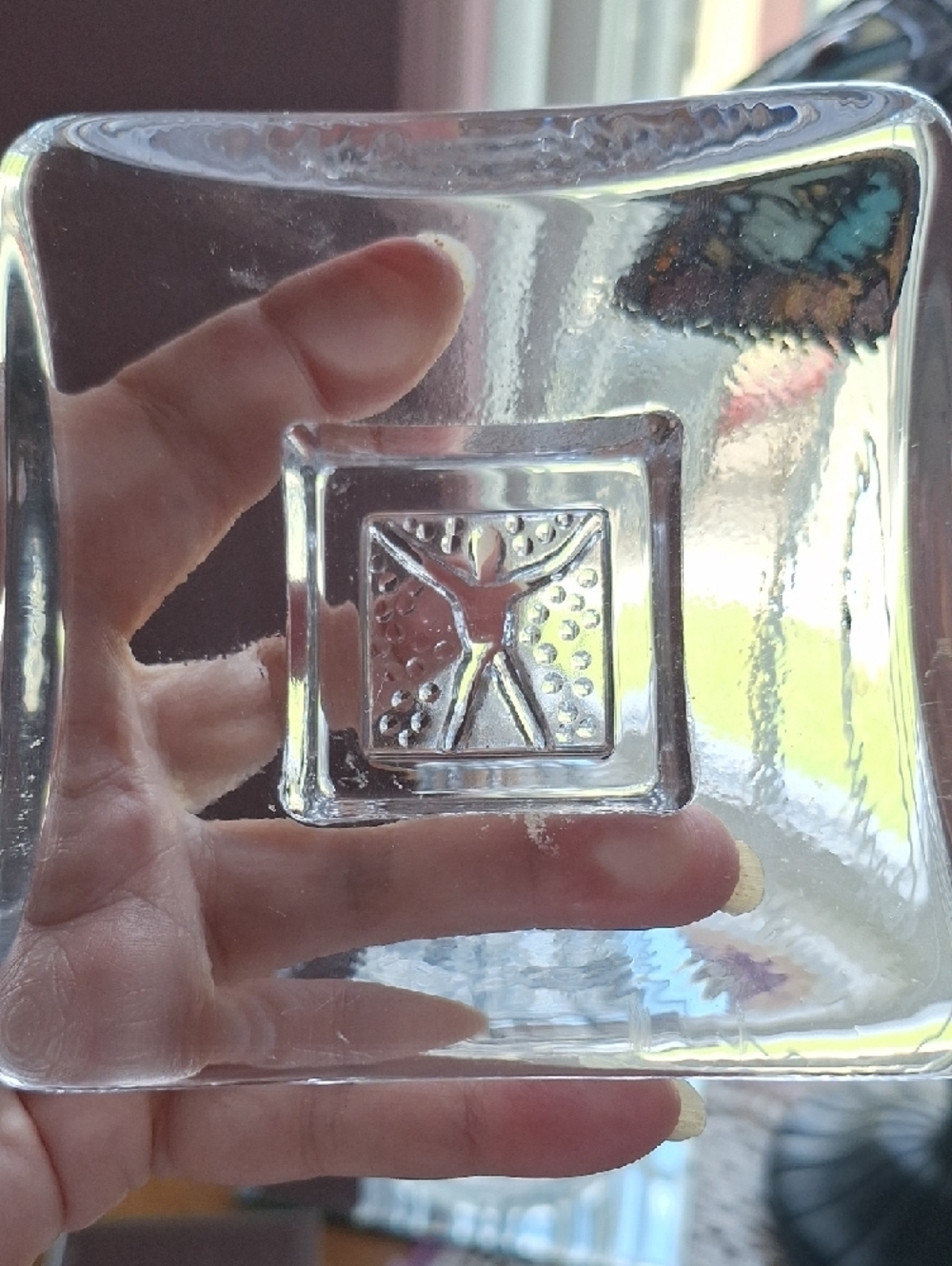 Kosta Boda art glass dish designed by Bertil Vallien
